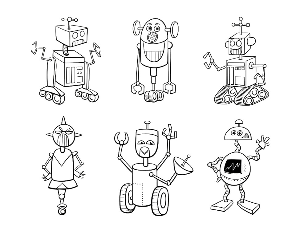 coloriage robots