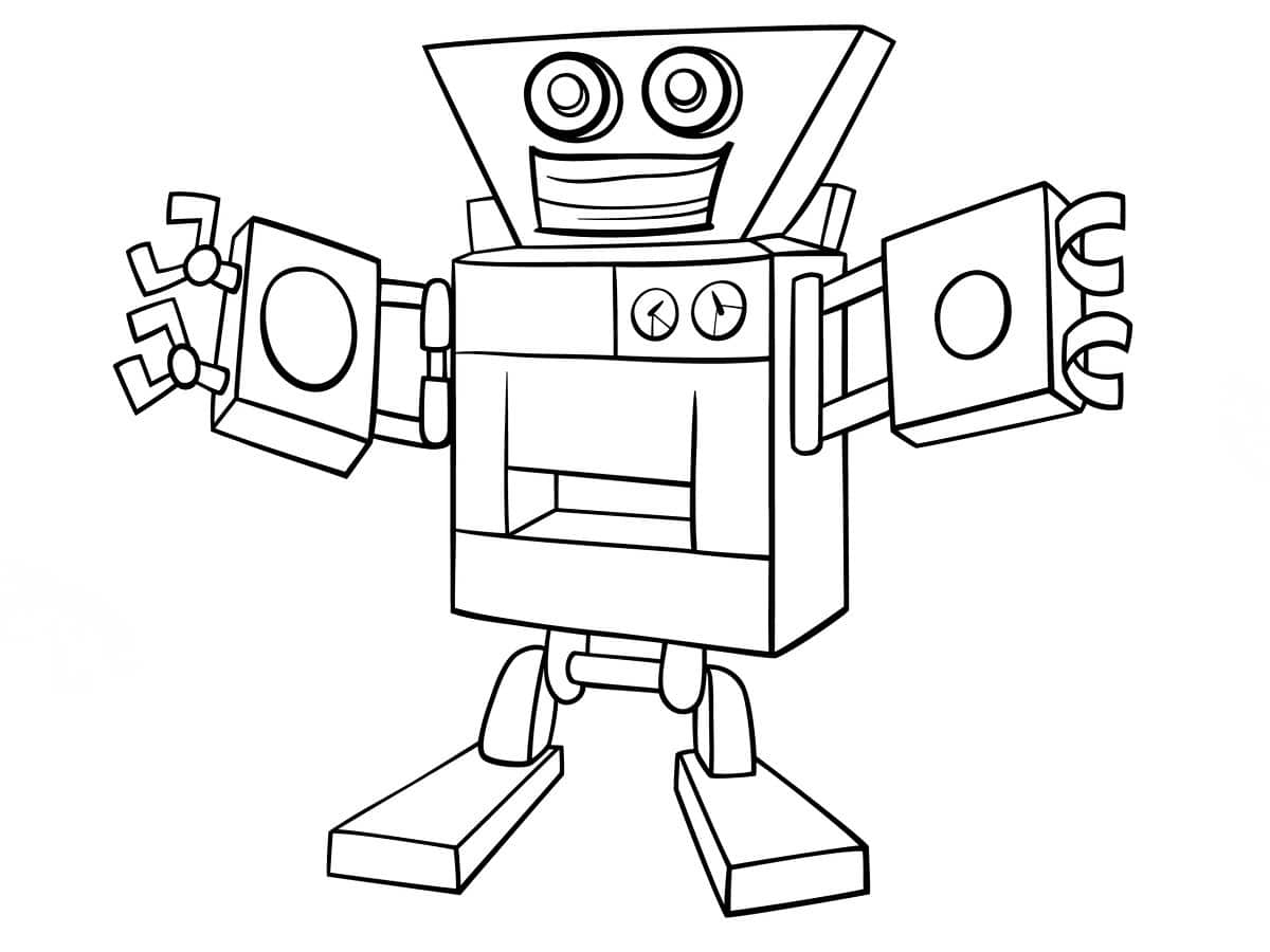 Coloriage Robot en Ligne Gratuit à imprimer