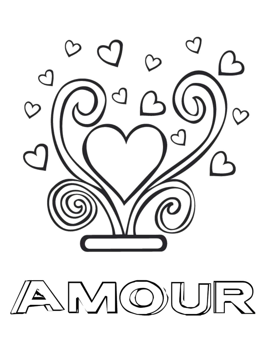 coloriage amour