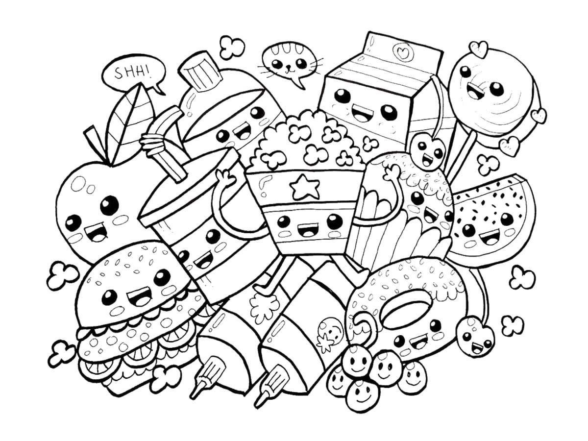 Dessin Kawaii Facile – Coloriage Kawaii