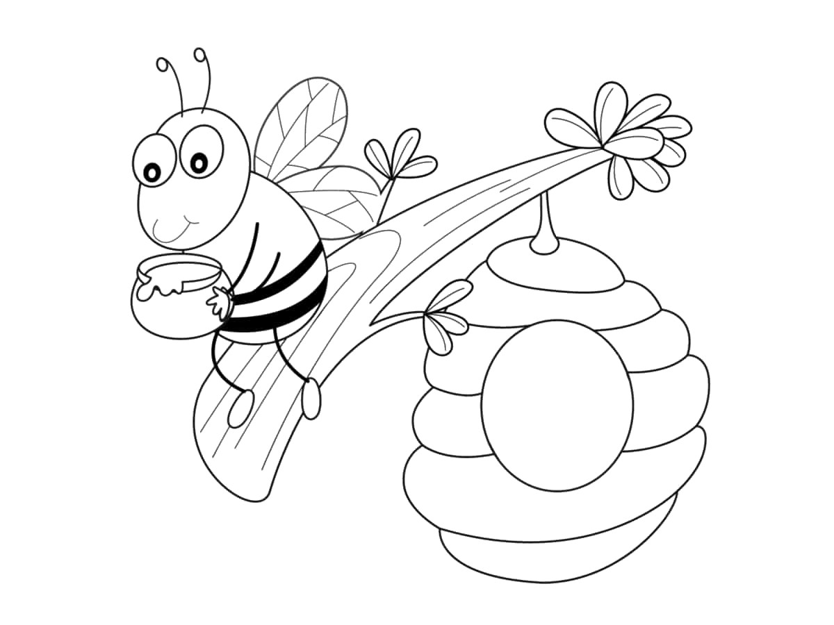 coloriage ruche