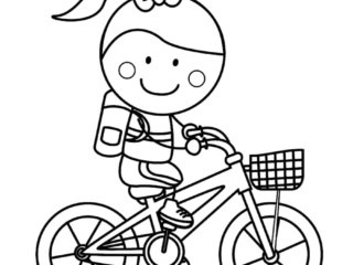 coloriages vélo (4) coloriage vélo fille