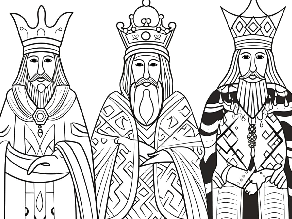 coloriage des trois rois mages