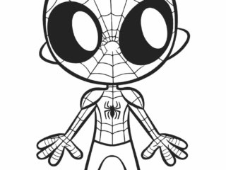 coloriage enfant Spiderman