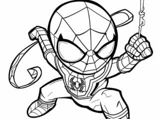 dessin Spiderman chibi