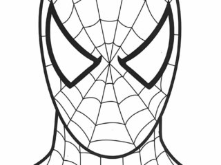 tête de spiderman coloriage