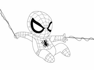 coloriage Spiderman facile
