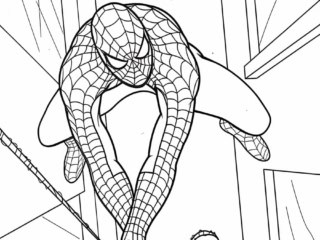 dessin de Spiderman à colorier