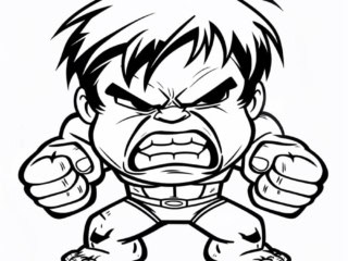 coloriage hulk (13) petit hulk à colorier
