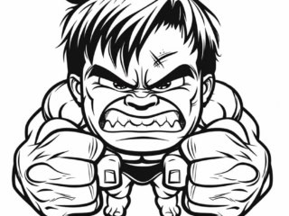 coloriage hulk (24) hulk en colère dessin