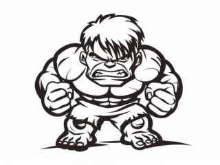 coloriage hulk (31) hulk chibi dessin à colorier