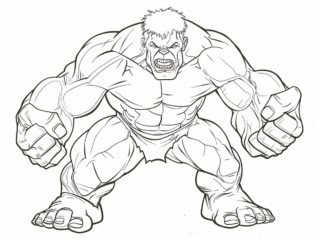 coloriage hulk (32) coloriage hulk en colère