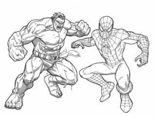 coloriage hulk (33) coloriage hulk et spiderman