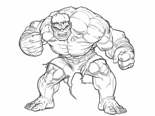 coloriage hulk (37) coloriage hulk en colère