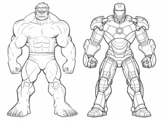 coloriage hulk (42) coloriage hulk et ironman