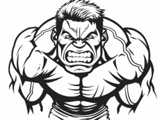 coloriage hulk (8) hulk à colorier