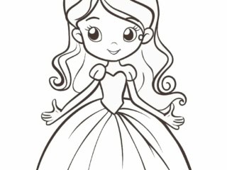 coloriage jeune princesse