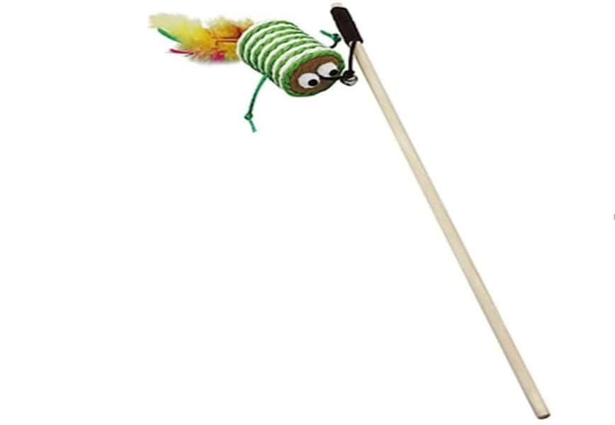 Jouet canne à pêche cylindre sisal pour chat