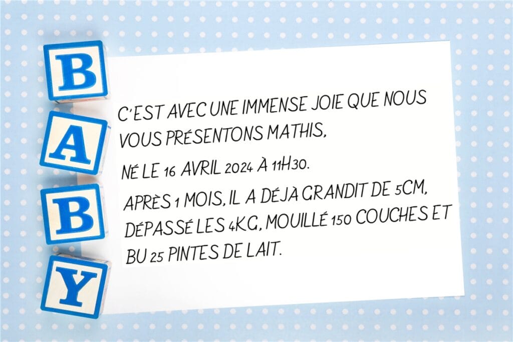 exemple faire part naissance