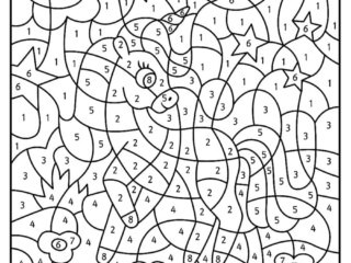 coloriage magique licorne