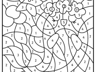 licorne à colorier par numéro