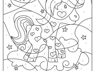 coloriage magique licorne