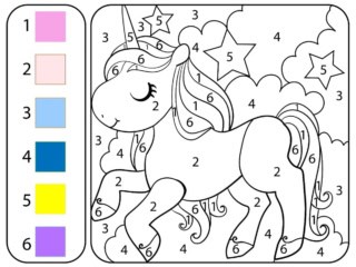 colorier magique licorne