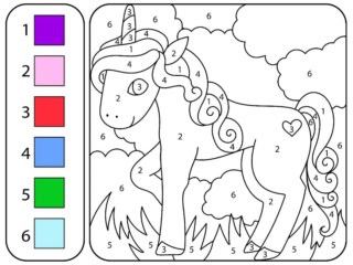 coloriage magique licorne