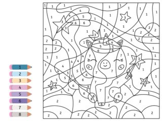 coloriage magique licorne