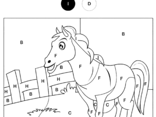 coloriage magique lettres ferme