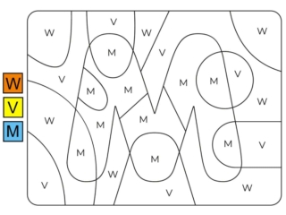 coloriage magique lettre M