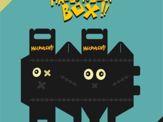 box Halloween à découper et coller