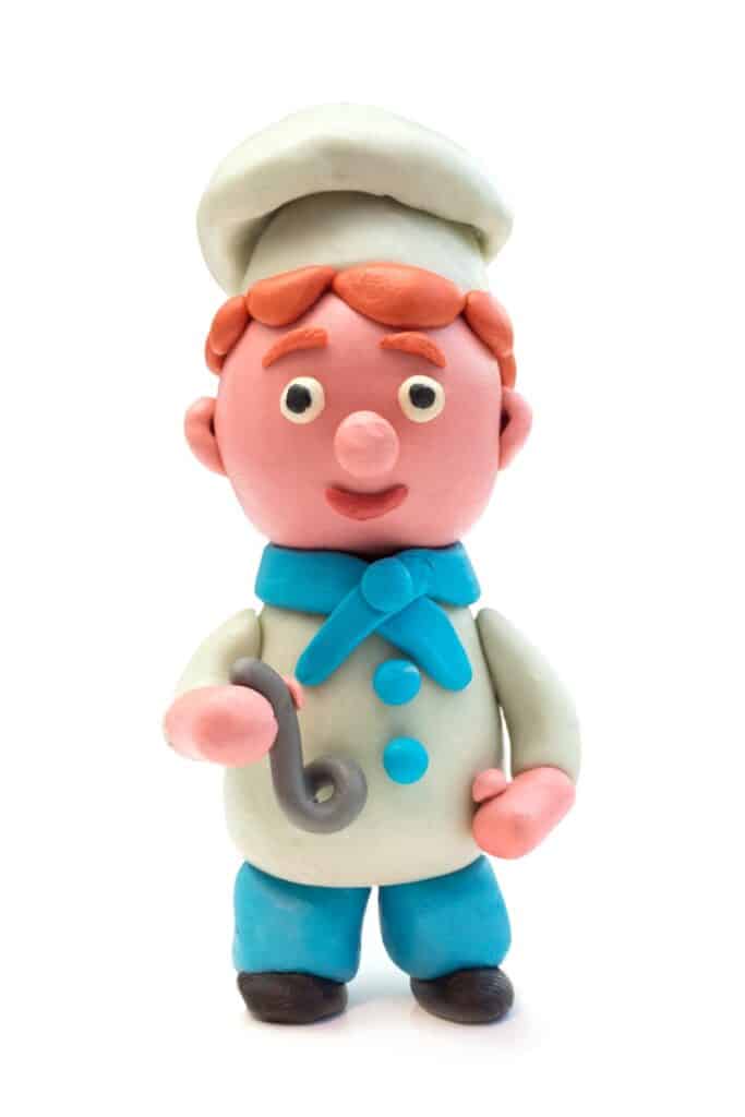 cuisinier en pâte à modeler
