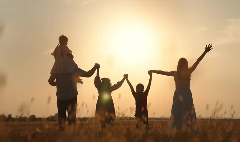 idées amusantes photo de famille originale enfants