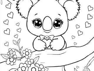 coloriage koala (6) coloriage koala kawaii