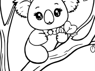coloriage koala (8) coloriage koala arbre