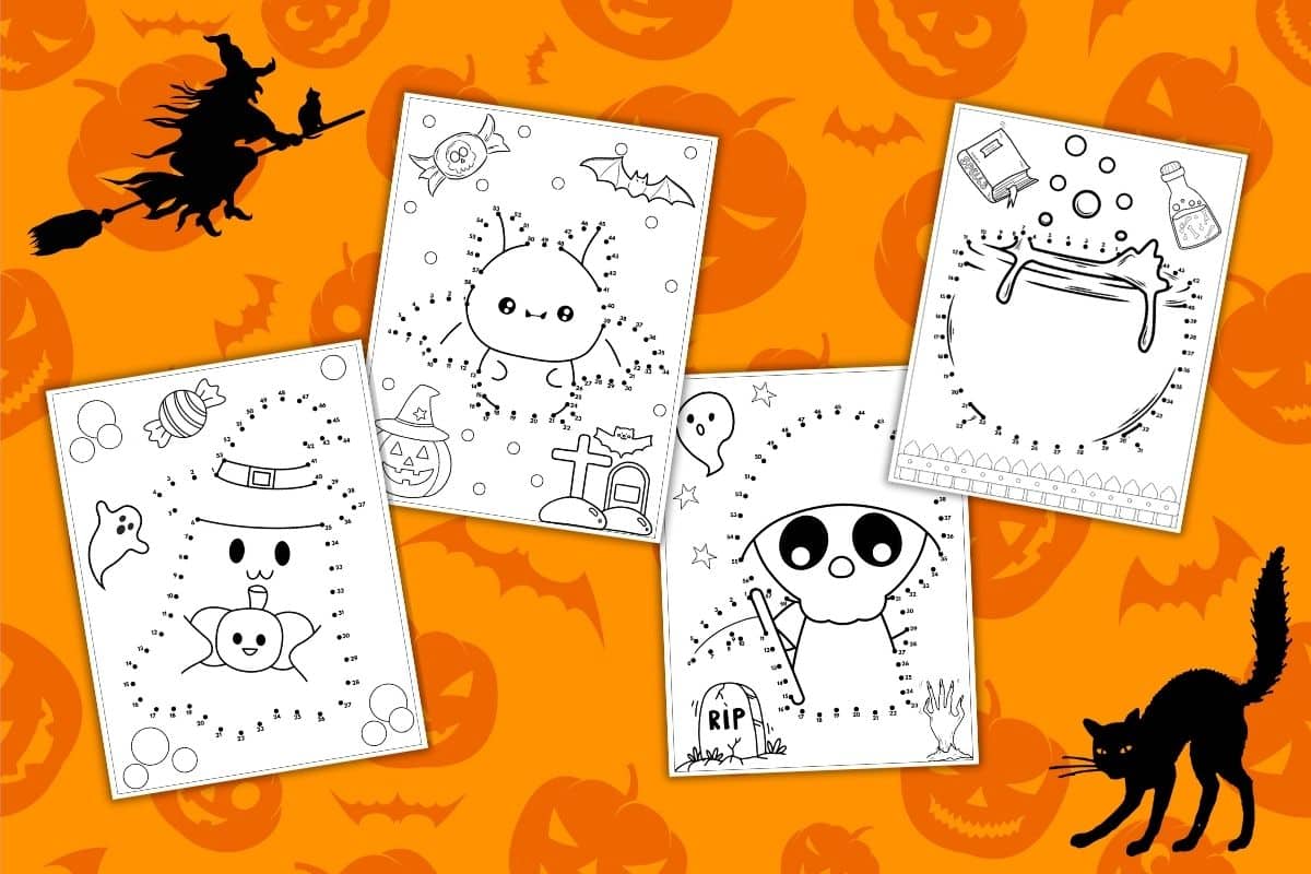 Points à relier Halloween à imprimer pdf gratuit