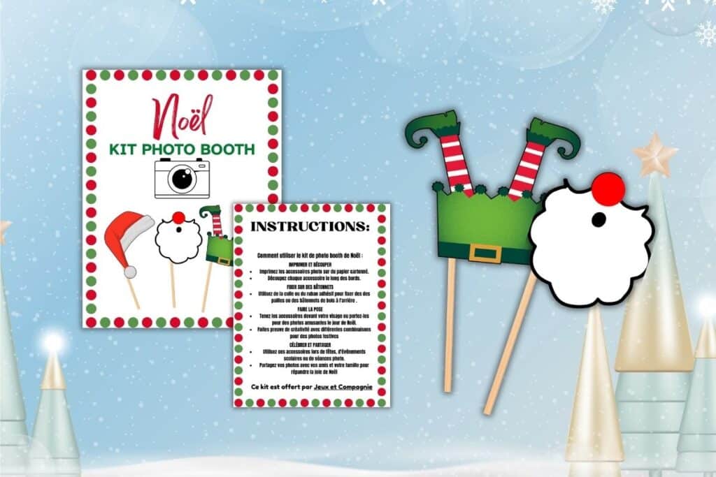 photo booth noel à imprimer