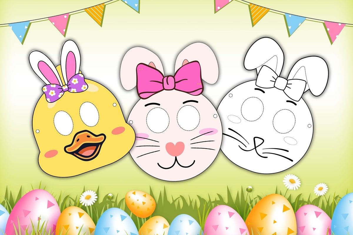 masques de Pâques à imprimer gratuitement
