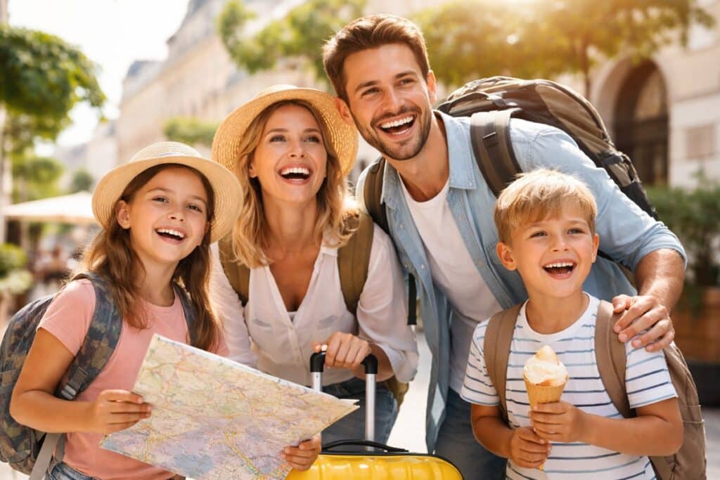 famille en voyage