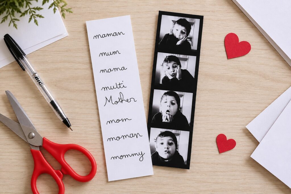 marque page pour maman avec photos
