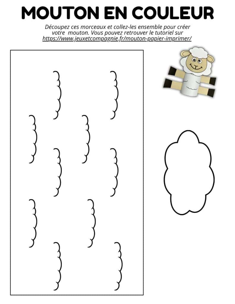 PDF à imprimer mouton