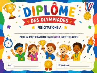 diplome olympiades enfants 2 diplome olympiades à imprimer