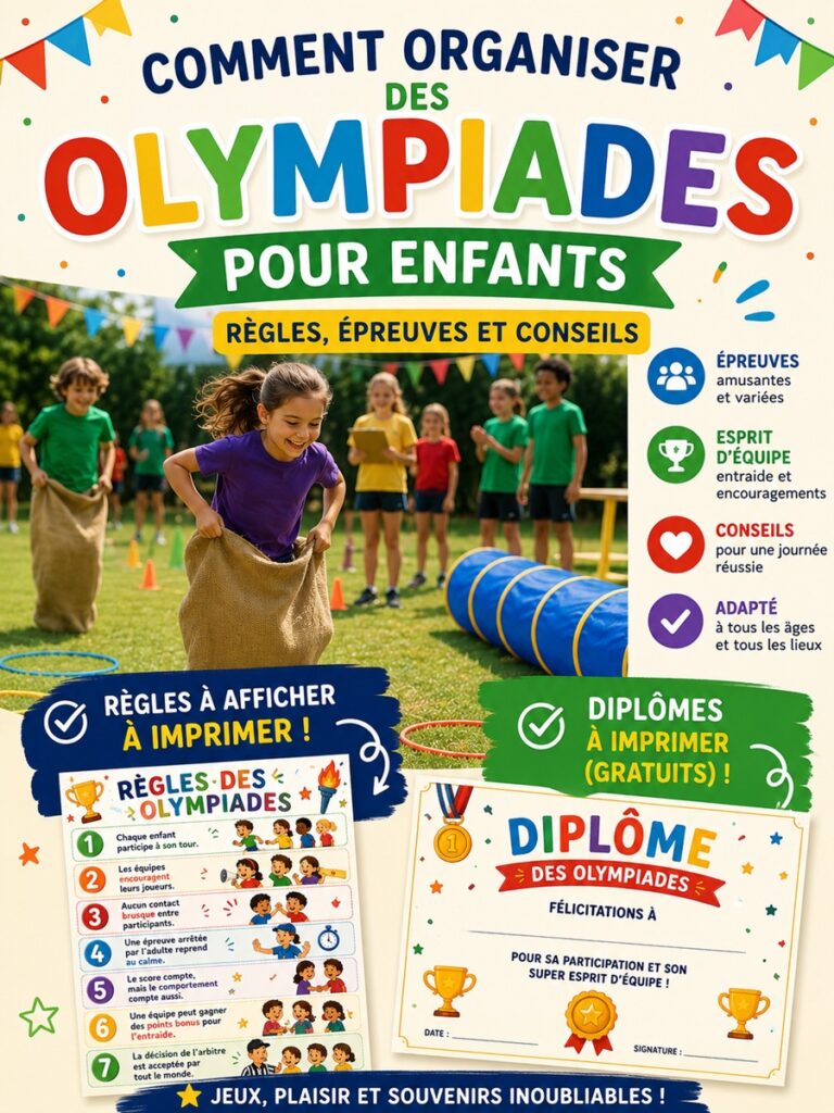 organiser olympiades enfants