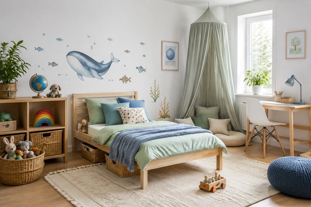 Chambre d’enfant transformée sans travaux