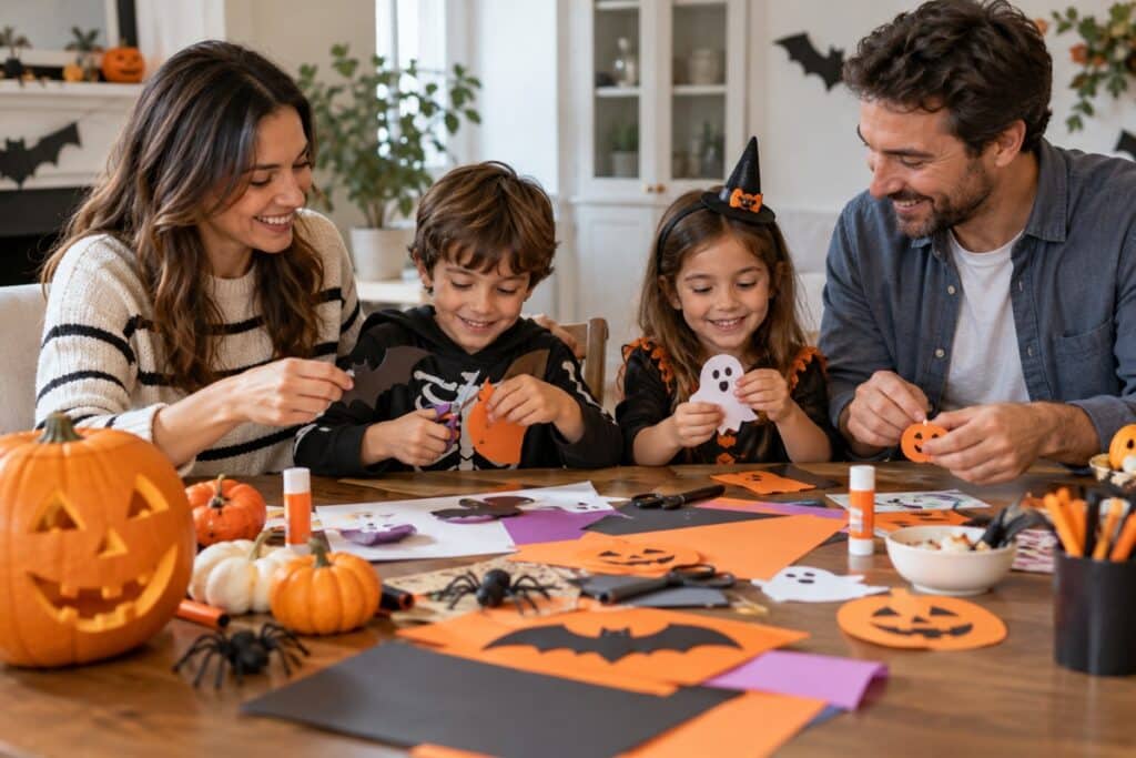 activité manuelle en famille sur le thème d'Halloween