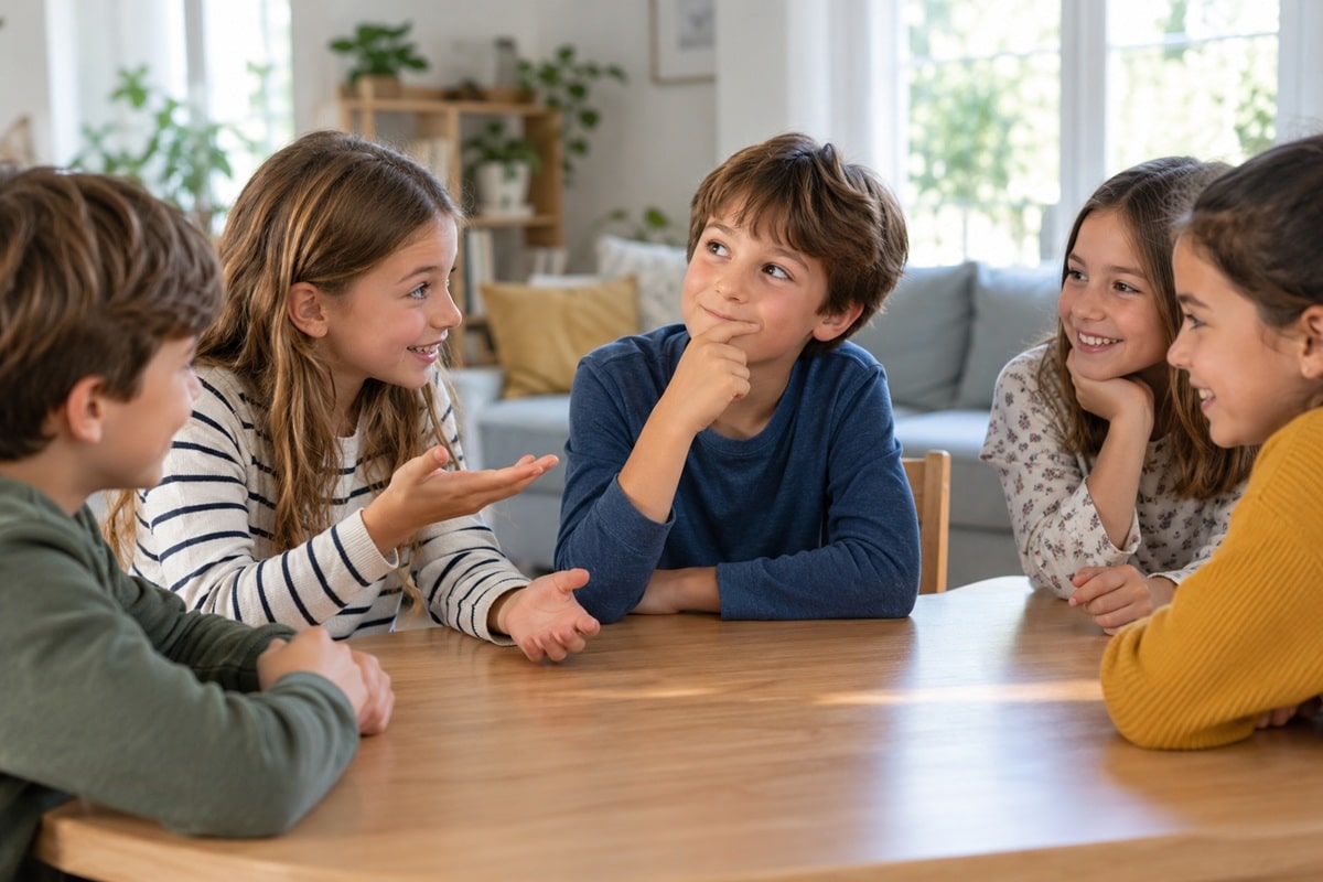 des enfants font une partie de ni oui ni non