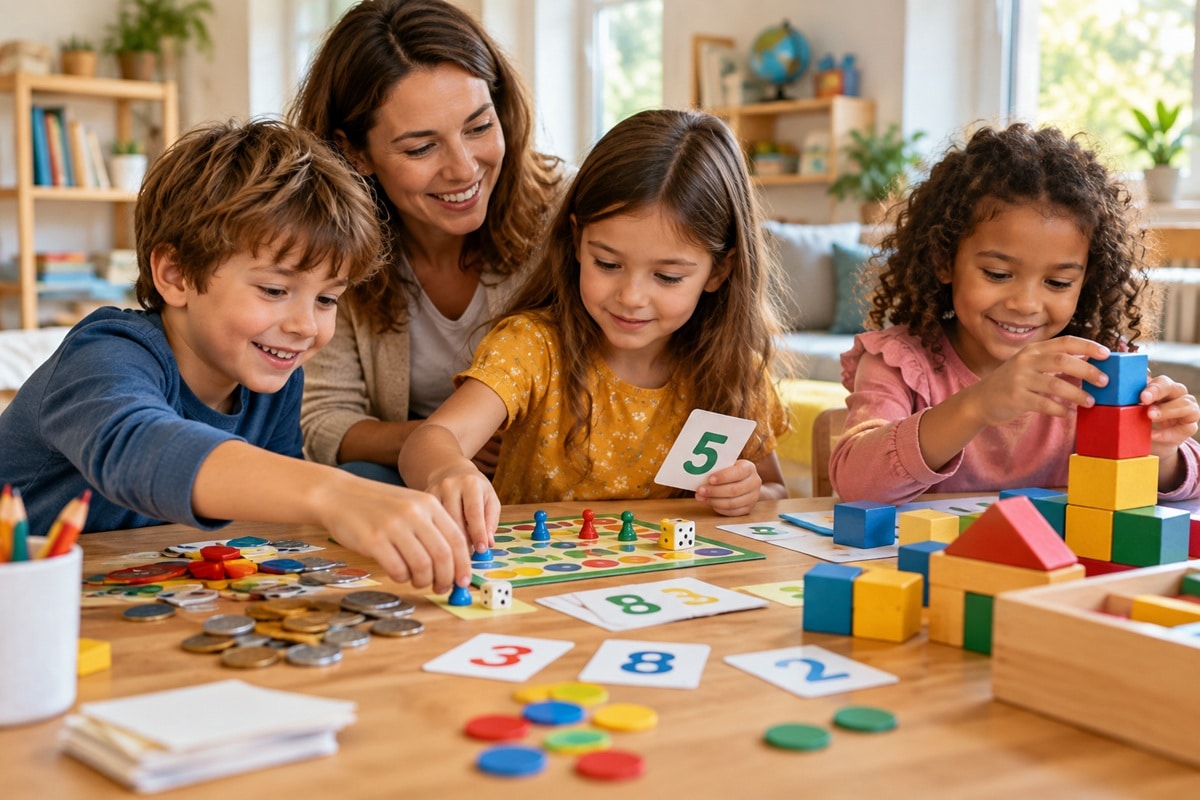 des enfants jouent et apprennent sans s'en rendre compte