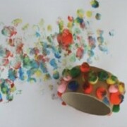 peinture sans pinceau enfant